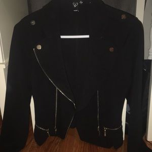 trendy blazer with gold detailing!